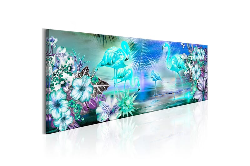 Taulu Flamingoes By Night 150x50 - Artgeist sp. z o. o. - Sisustustuotteet - Taulu & taide - Canvas-taulu