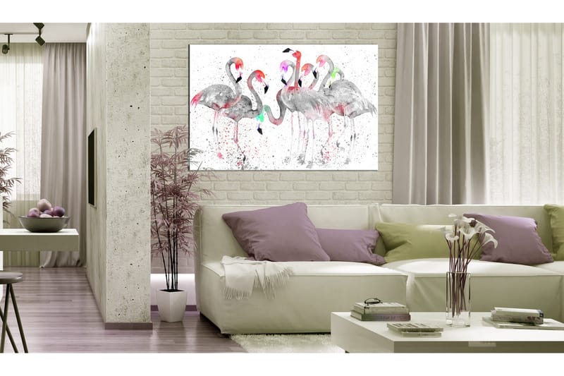 Taulu Flamingoes Dance 90x60, Artgeist sp. z o. o.