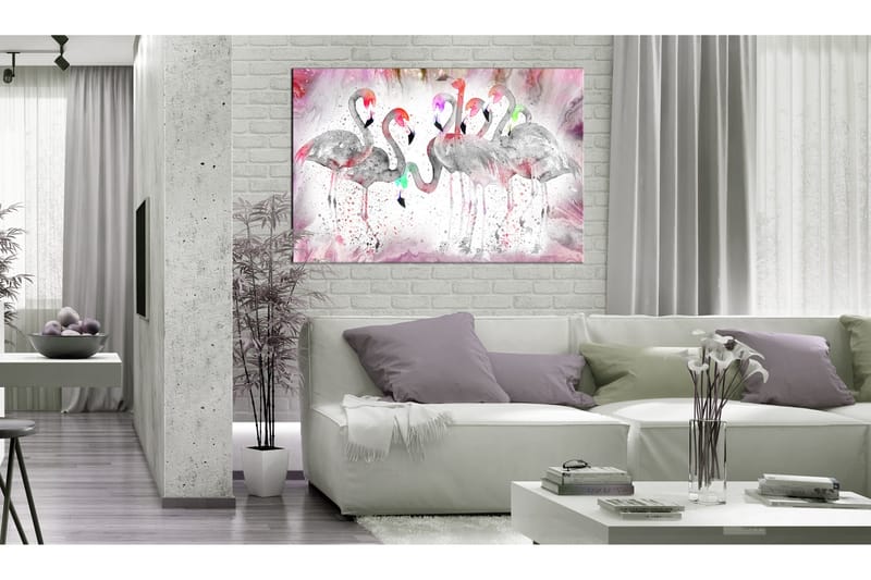 Taulu Flamingoes Family 90x60, Artgeist sp. z o. o.