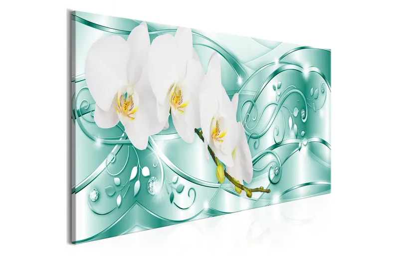Taulu Flowering 1 Part Narrow Green 150x50, Artgeist sp. z o. o.