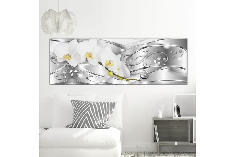 Taulu Flowering 1 Part Narrow Silver 135x45 - Artgeist sp. z o. o. - Sisustustuotteet - Taulu & taide - Canvas-taulu