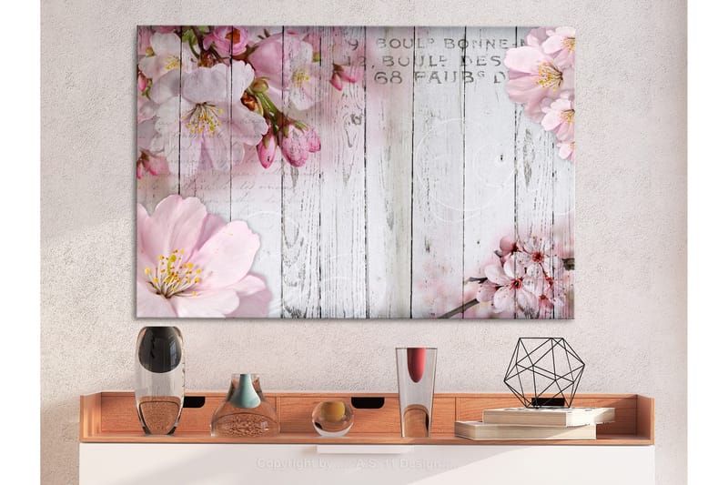 Taulu Flowers on Boards (1 Part) Wide 120x80 - Artgeist sp. z o. o. - Sisustustuotteet - Taulu & taide - Canvas-taulu