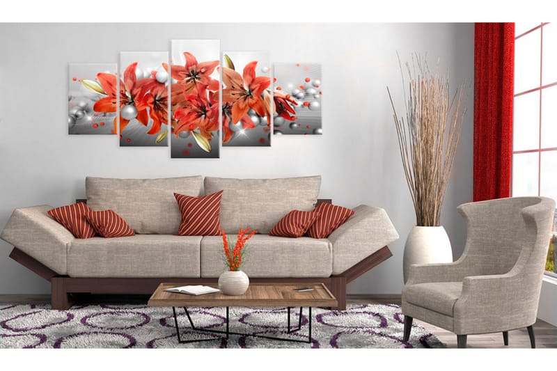 Taulu Flowery Battle 200x100 - Artgeist sp. z o. o. - Sisustustuotteet - Taulu & taide - Canvas-taulu