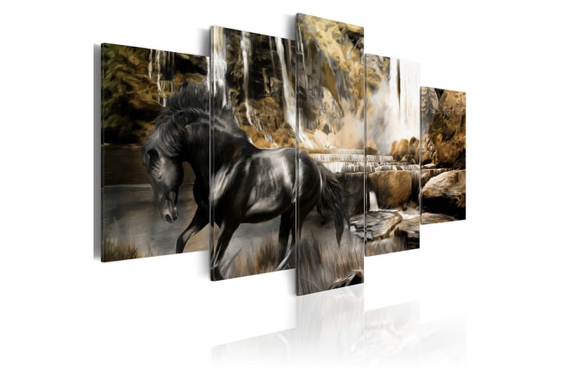 Taulu Foggy Weather Over Waterfall 200x100, Artgeist sp. z o. o.