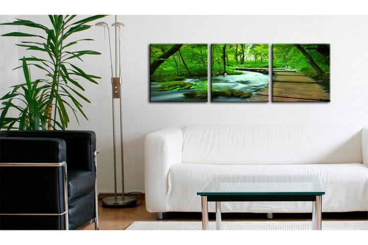 Taulu Forest Broadwalk Triptych 120x40 - Artgeist sp. z o. o. - Canvas-taulu - Seinäkoristeet