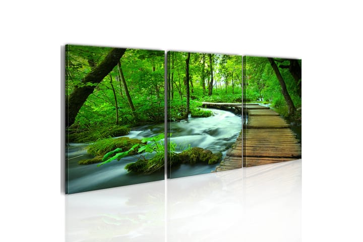 Taulu Forest Broadwalk Triptych 120x40 - Artgeist sp. z o. o. - Canvas-taulu - Seinäkoristeet