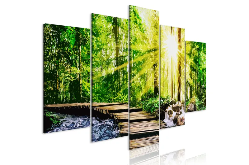 Taulu Forest Footbridge 5 Parts Wide 200x100, Artgeist sp. z o. o.