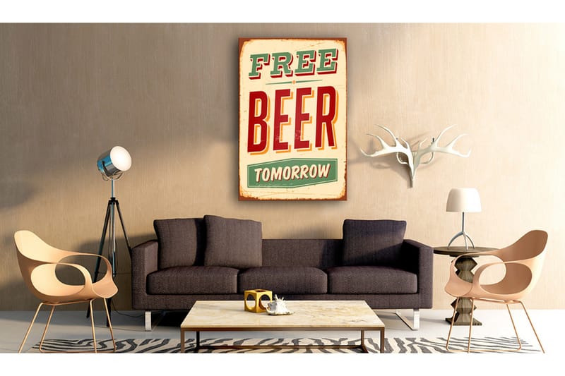 Taulu Free Beer Tomorrow 60x90 - Artgeist sp. z o. o. - Sisustustuotteet - Taulu & taide - Canvas-taulu