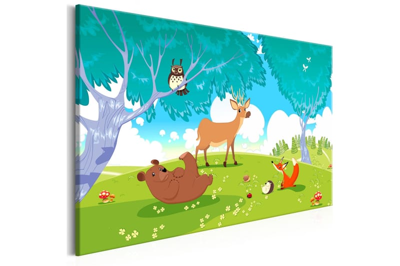 Taulu Friendly Animals (1 Part) Wide 90x60 - Artgeist sp. z o. o. - Sisustustuotteet - Taulu & taide - Canvas-taulu
