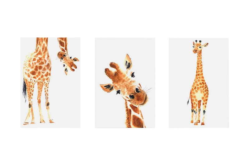 Taulu Funny Giraffes 3 Parts 60x30, Artgeist sp. z o. o.