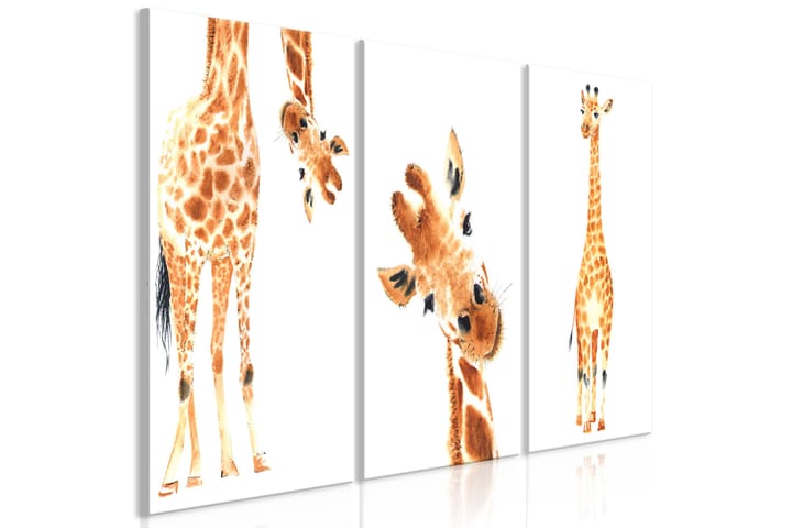 Taulu Funny Giraffes 3 Parts 120x60 - Artgeist sp. z o. o. - Canvas-taulu - Seinäkoristeet
