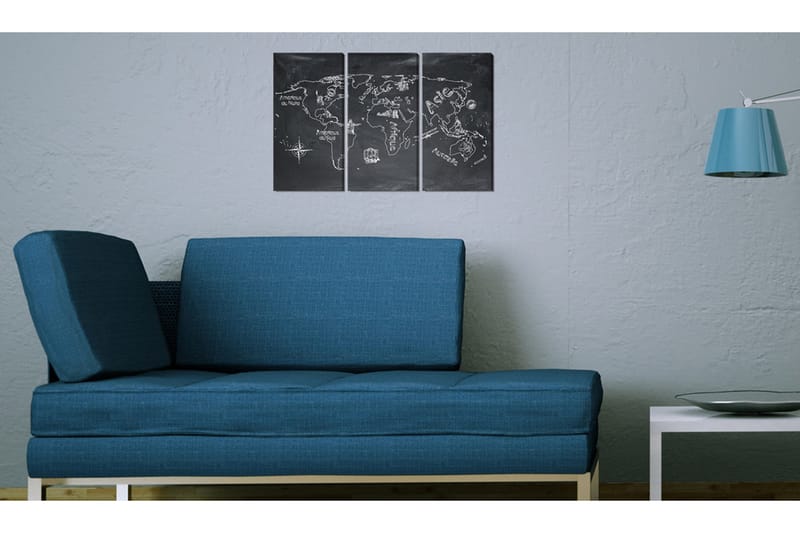 Taulu Geografi Lektion Franska Triptych 120x80 - Artgeist sp. z o. o. - Sisustustuotteet - Taulu & taide - Canvas-taulu