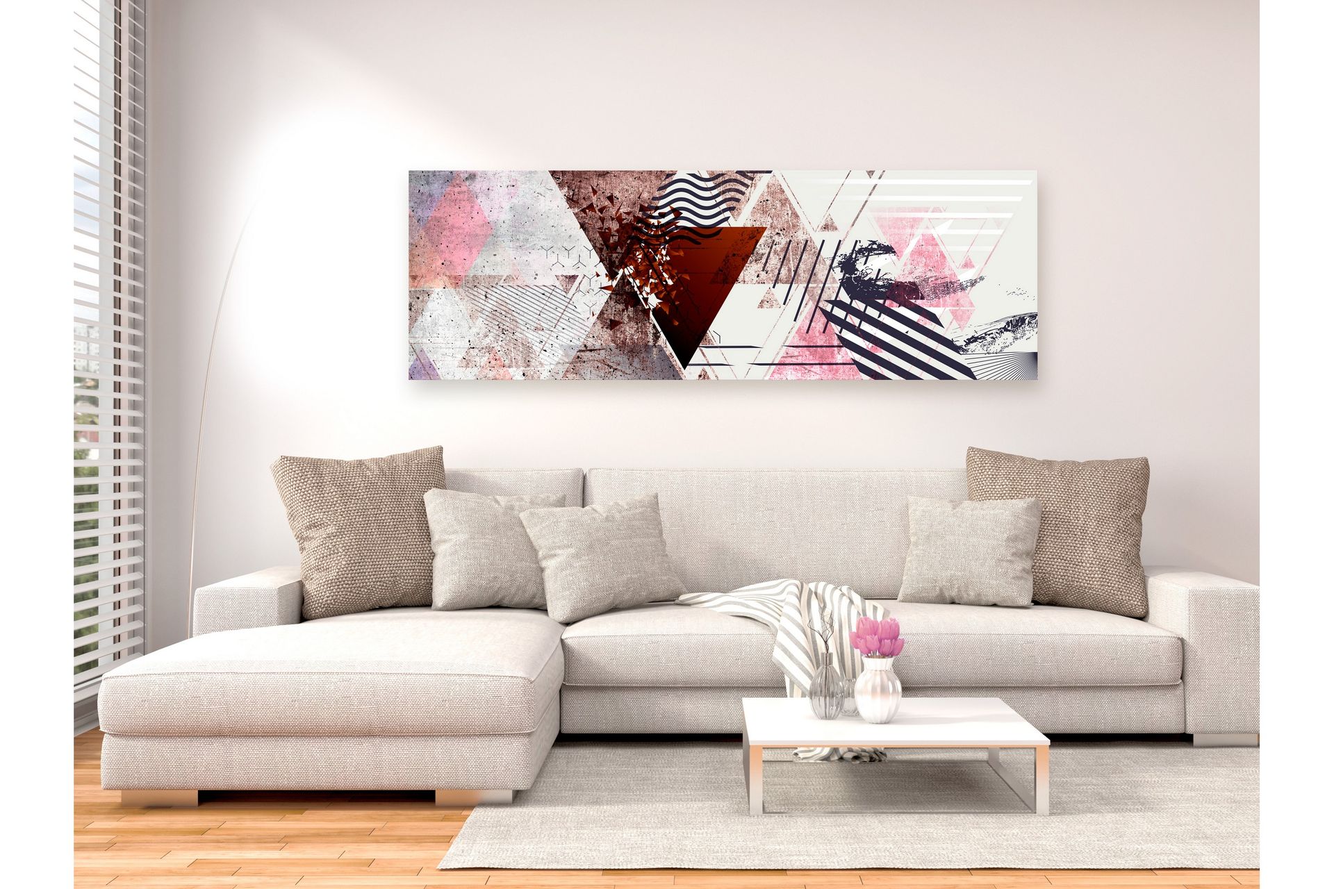Taulu Geometric Background (1 Part) Narrow 150x50 - Artgeist sp. z o. o. - Sisustustuotteet - Taulu & taide - Canvas-taulu