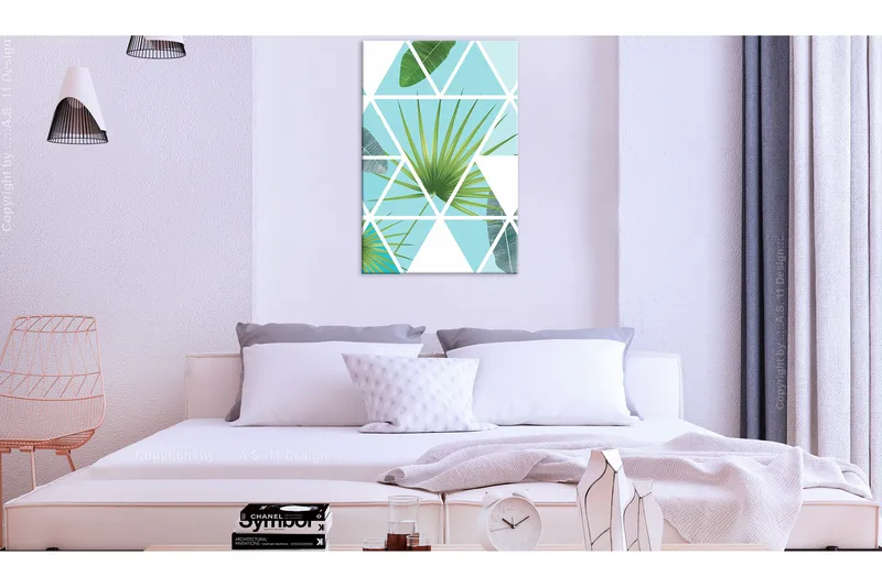 Taulu Geometric Palm (1 Part) Vertical 60x90, Artgeist sp. z o. o.