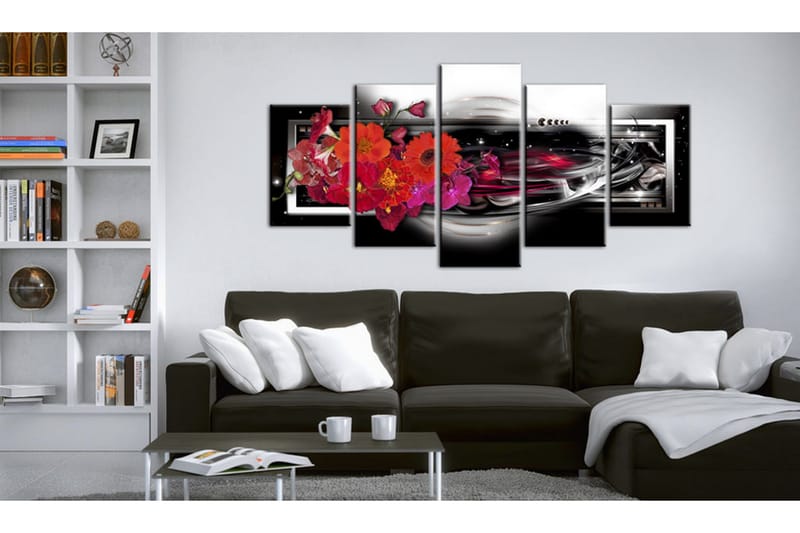 Taulu Gerberas On Black Background 200x100 - Artgeist sp. z o. o. - Sisustustuotteet - Taulu & taide - Canvas-taulu