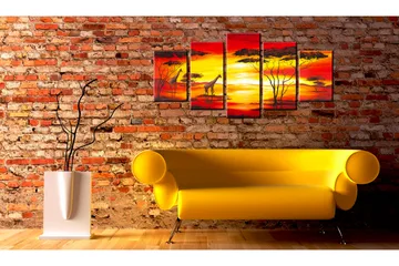 Taulu Giraffer På Backgrounden Med Solnedgång 100x50 - Artgeist sp. z o. o. - Sisustustuotteet - Taulu & taide - Canvas-taulu
