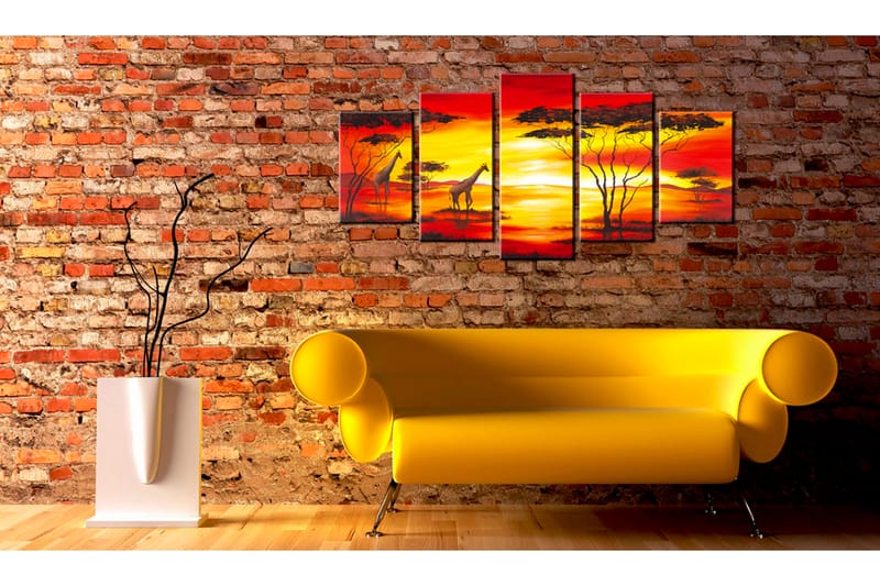 Taulu Giraffer På Backgrounden Med Solnedgång 200x100 - Artgeist sp. z o. o. - Sisustustuotteet - Taulu & taide - Canvas-taulu