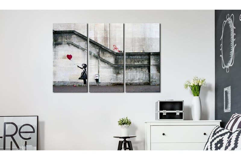 Taulu Girl With A Balloon By Banksy 120x80 - Artgeist sp. z o. o. - Sisustustuotteet - Taulu & taide - Canvas-taulu