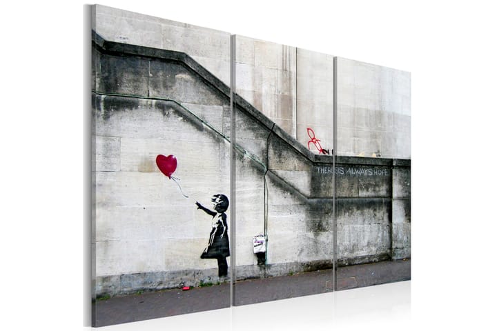 Taulu Girl With A Balloon By Banksy 120x80 - Artgeist sp. z o. o. - Canvas-taulu - Seinäkoristeet