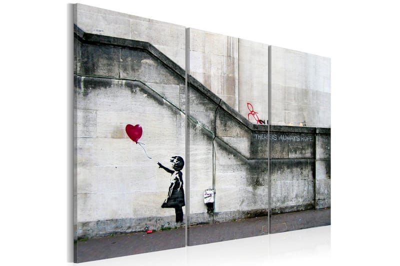 Taulu Girl With A Balloon By Banksy 90x60, Artgeist sp. z o. o.