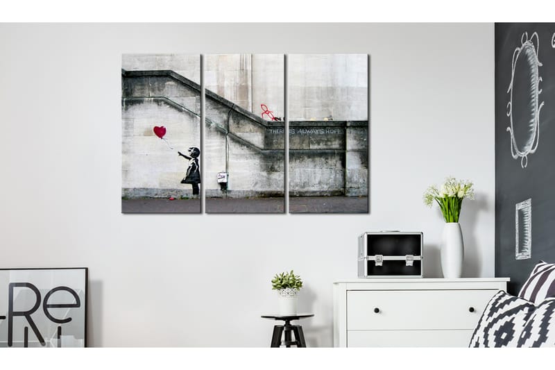 Taulu Girl With A Balloon By Banksy 90x60 - Artgeist sp. z o. o. - Sisustustuotteet - Taulu & taide - Canvas-taulu