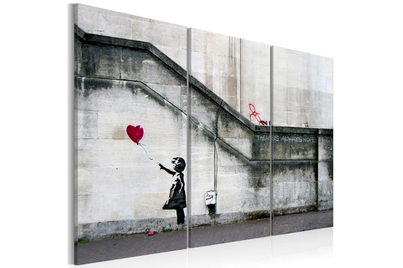 Taulu Girl With A Balloon By Banksy 90x60 - Artgeist sp. z o. o. - Sisustustuotteet - Taulu & taide - Canvas-taulu