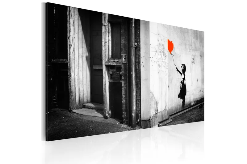 Taulu Girl With Balloon Banksy 60x40 - Artgeist sp. z o. o. - Sisustustuotteet - Taulu & taide - Canvas-taulu