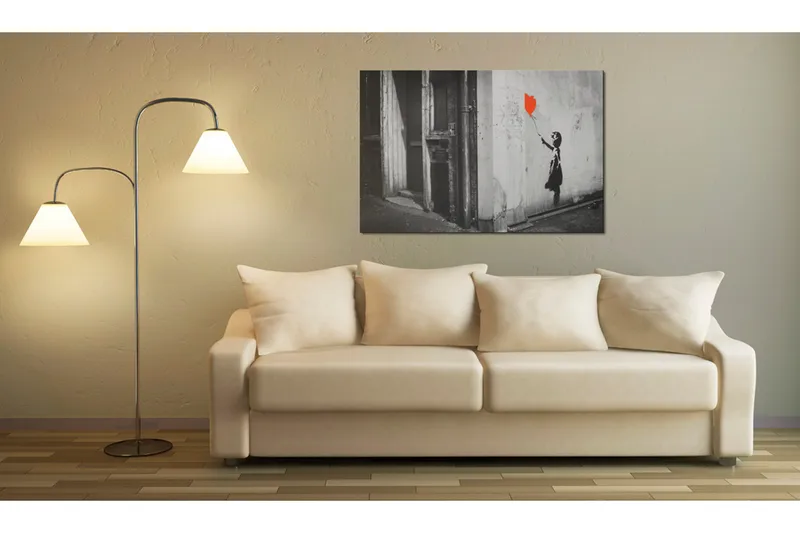 Taulu Girl With Balloon Banksy 60x40 - Artgeist sp. z o. o. - Sisustustuotteet - Taulu & taide - Canvas-taulu