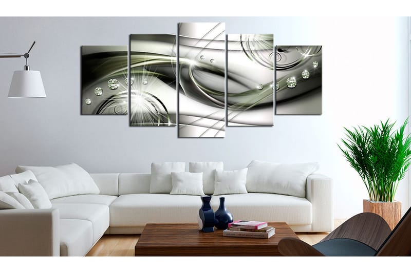 Taulu Glowing Green Wave 200x100 - Artgeist sp. z o. o. - Sisustustuotteet - Taulu & taide - Canvas-taulu