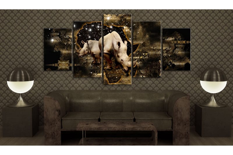 Taulu Golden Rhino 100x50 - Artgeist sp. z o. o. - Sisustustuotteet - Taulu & taide - Canvas-taulu