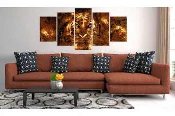 Taulu Golden Tiger 200x100 - Artgeist sp. z o. o. - Sisustustuotteet - Taulu & taide - Canvas-taulu