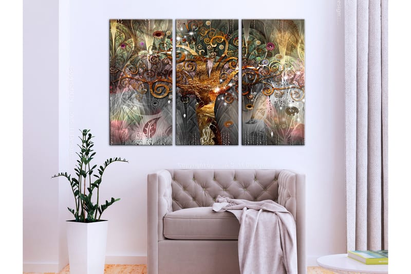Taulu Golden Tree 3 Parts 90x60 - Artgeist sp. z o. o. - Sisustustuotteet - Taulu & taide - Canvas-taulu