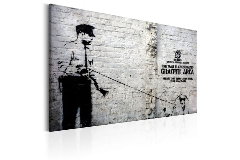 Taulu Graffiti Area (Police and a Dog) by Banksy 120x80, Artgeist sp. z o. o.
