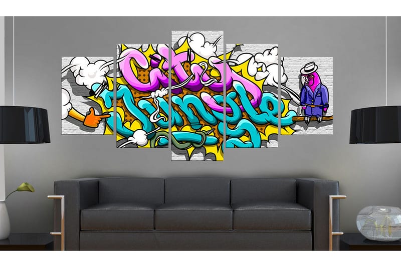 Taulu Graffiti City Jungle 100x50 - Artgeist sp. z o. o. - Sisustustuotteet - Taulu & taide - Canvas-taulu