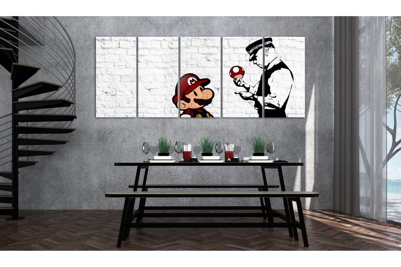 Taulu Graffiti On Brick 200x80 - Artgeist sp. z o. o. - Sisustustuotteet - Taulu & taide - Canvas-taulu