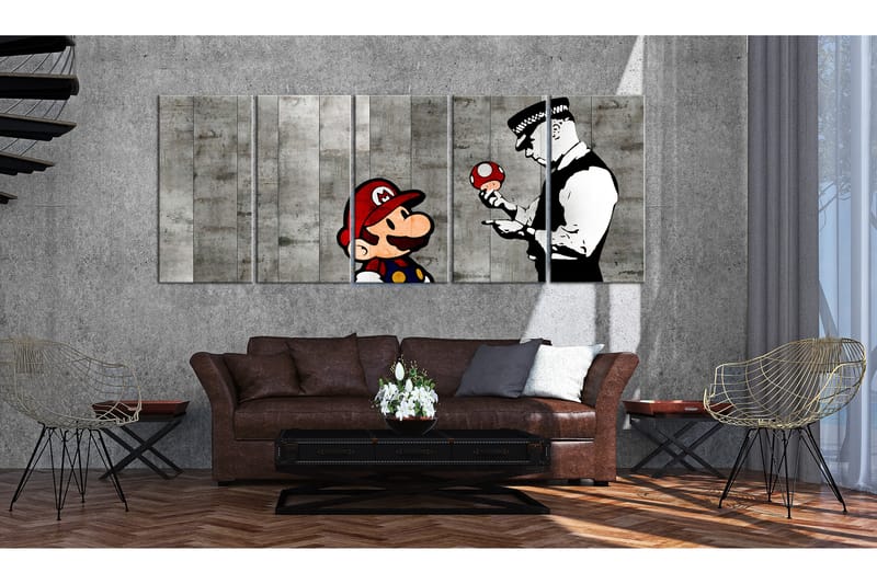 Taulu Graffiti On Concrete 225x90 - Artgeist sp. z o. o. - Sisustustuotteet - Taulu & taide - Canvas-taulu