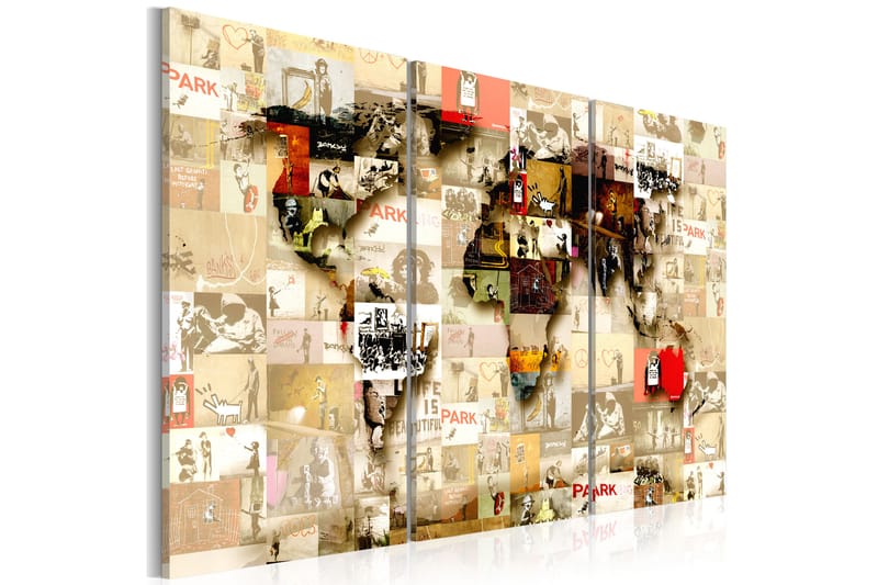 Taulu Graffiti World 120x80 - Artgeist sp. z o. o. - Sisustustuotteet - Taulu & taide - Canvas-taulu