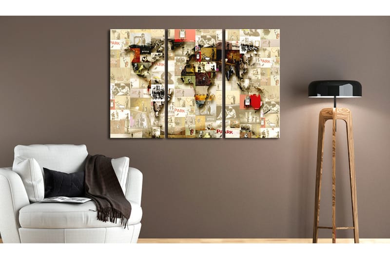 Taulu Graffiti World 90x60 - Artgeist sp. z o. o. - Sisustustuotteet - Taulu & taide - Canvas-taulu