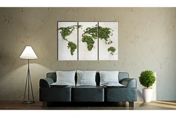 Taulu Green Land Butterfly Triptyykki 60x40 - Artgeist sp. z o. o. - Sisustustuotteet - Taulu & taide - Canvas-taulu
