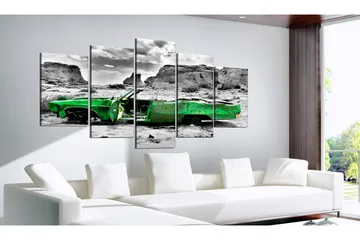 Taulu Green Retro Car At Colorado Desert 200x100 - Artgeist sp. z o. o. - Sisustustuotteet - Taulu & taide - Canvas-taulu