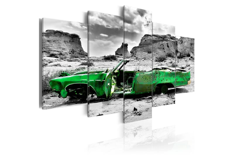 Taulu Green Retro Car At Colorado Desert 200x100 - Artgeist sp. z o. o. - Sisustustuotteet - Taulu & taide - Canvas-taulu