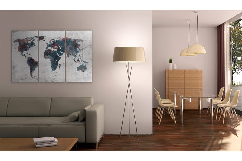 Taulu Havaitsematta jääneet Maanosat Triptych 120x80 - Artgeist sp. z o. o. - Sisustustuotteet - Taulu & taide - Canvas-taulu