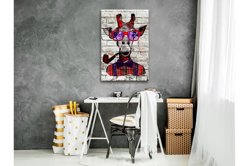Taulu Hipster Giraffe (1 Part) Vertical 60x90, Artgeist sp. z o. o.