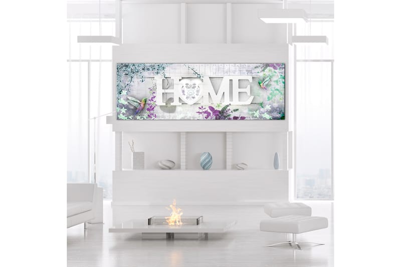 Taulu Home and Hummingbirds (1 Part) Green Narrow 135x45 - Artgeist sp. z o. o. - Sisustustuotteet - Taulu & taide - Canvas-taulu