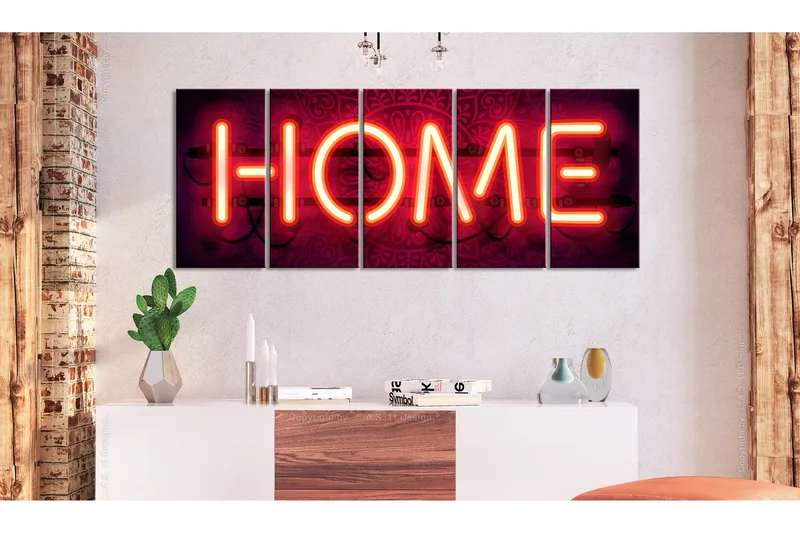 Taulu Home Neon 200x80 - Artgeist sp. z o. o. - Sisustustuotteet - Taulu & taide - Canvas-taulu