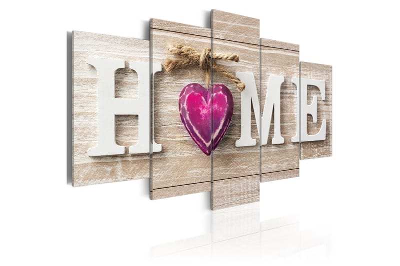 Taulu Home Pink Heart 100x50 - Artgeist sp. z o. o. - Sisustustuotteet - Taulu & taide - Canvas-taulu