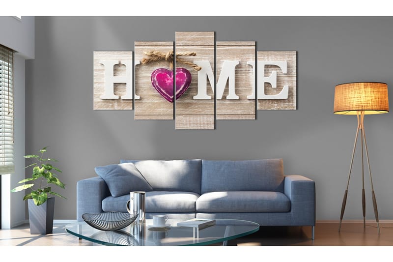 Taulu Home Pink Heart 200x100 - Artgeist sp. z o. o. - Sisustustuotteet - Taulu & taide - Canvas-taulu