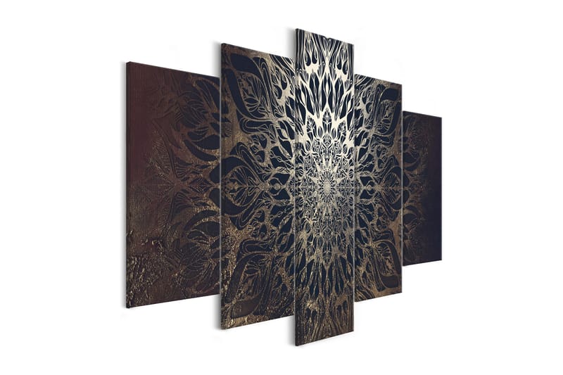 Taulu Hypnosis 5 Parts Brown Wide 200x100, Artgeist sp. z o. o.