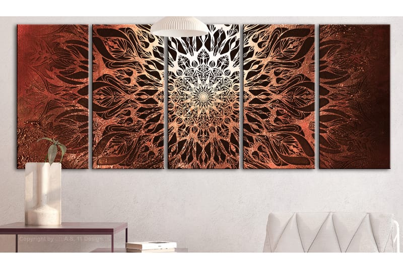 Taulu Hypnosis 5 Parts Orange Narrow 225x90 - Artgeist sp. z o. o. - Sisustustuotteet - Taulu & taide - Canvas-taulu