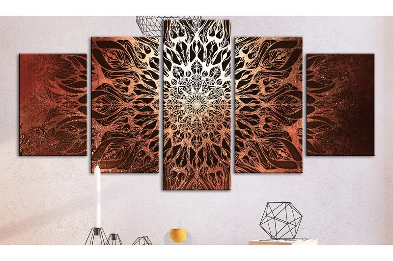 Taulu Hypnosis 5 Parts Orange Wide 100x50 - Artgeist sp. z o. o. - Sisustustuotteet - Taulu & taide - Canvas-taulu